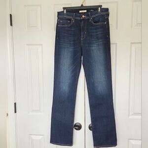 FIDELITY REV HIGH WAIST STRAIGHT LEG JEANS SOLAR BLUE 30